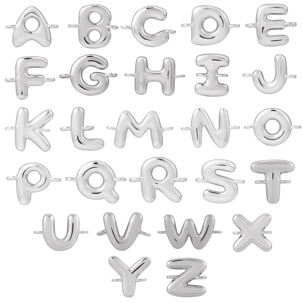 Silver Bubble Letter Bracelet