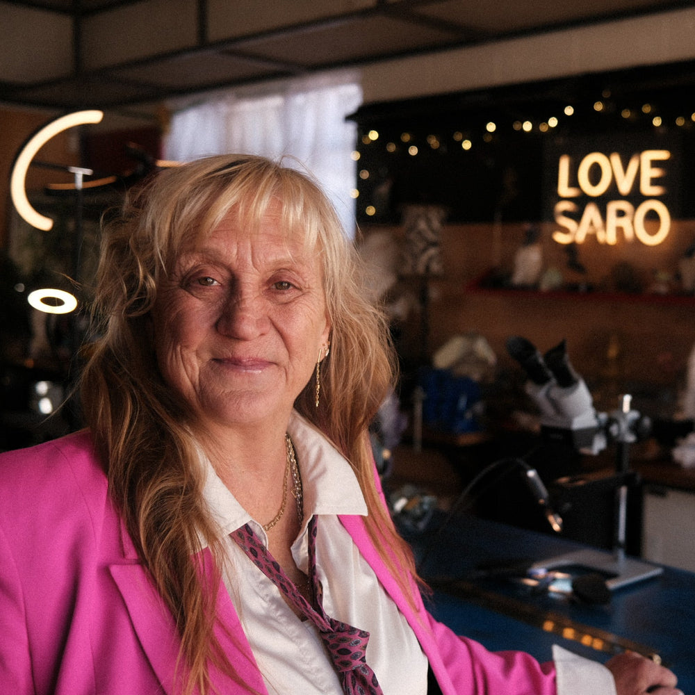 Carol, female co-founder of Love Saro and custom, luxury permanent jewelry designer