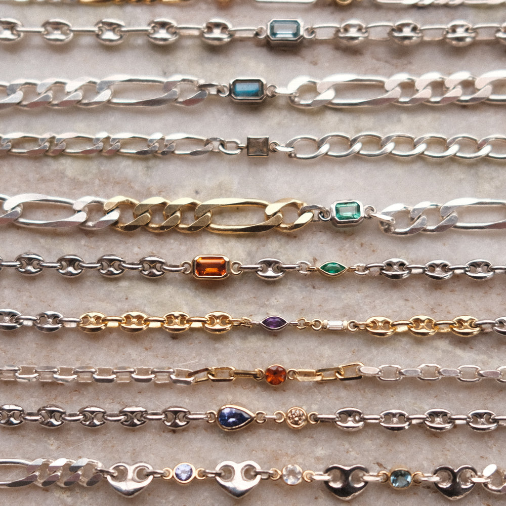 9 different custom bracelets jewelry designer Kim has created