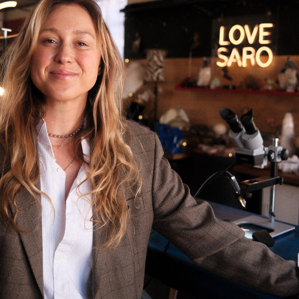 Sacha, female co-founder of Love Saro and custom, luxury permanent jewelry designer